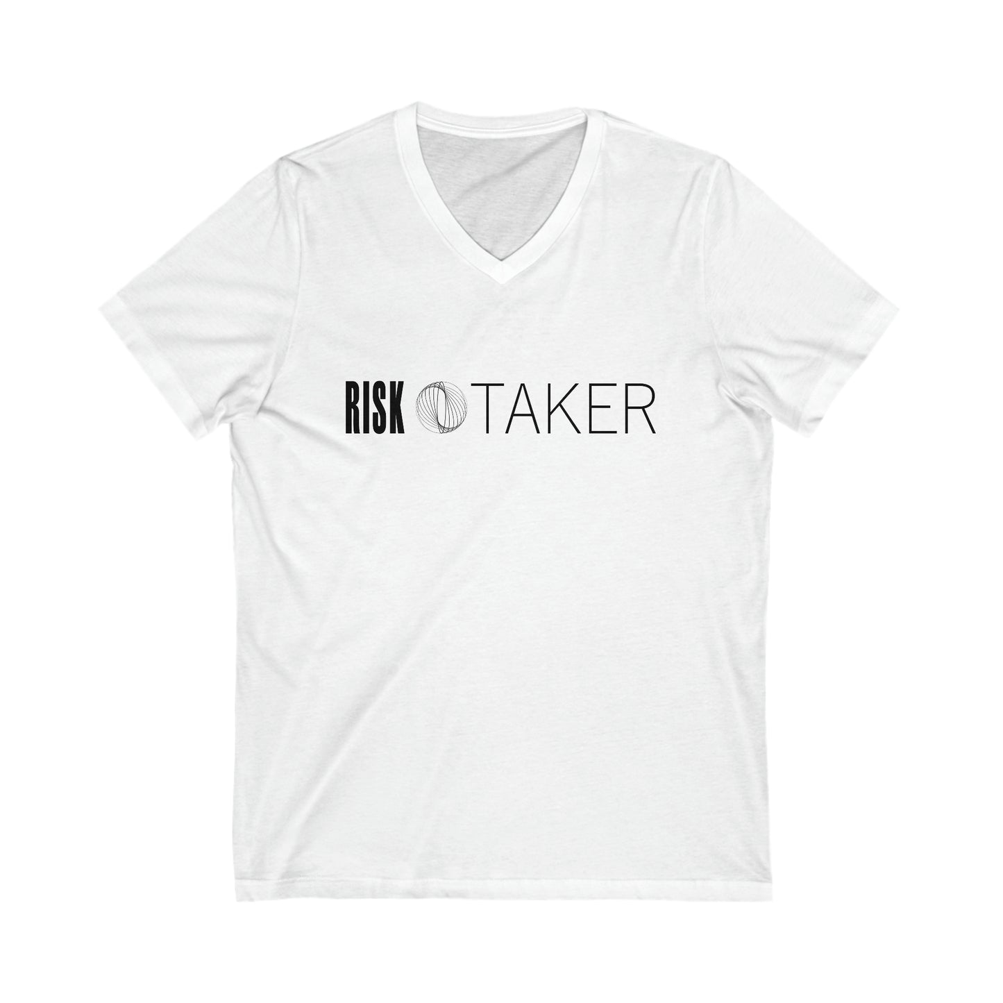 RISK TAKER Unisex Jersey Short Sleeve V-Neck Tee